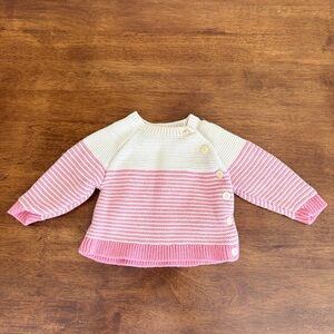 GAP Cream Knit Sweater with Button Accent